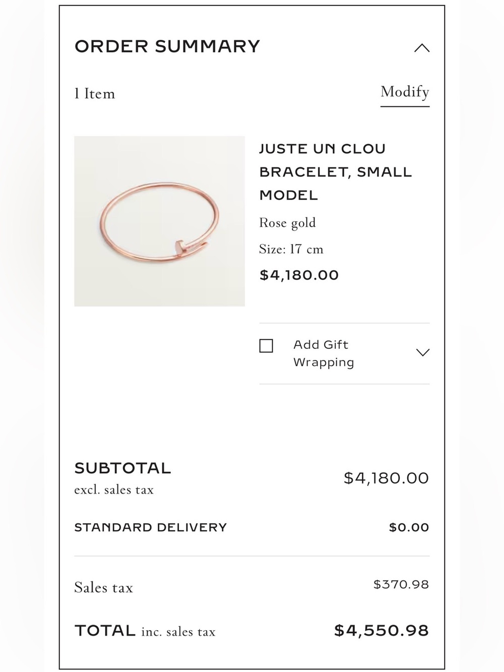 Cartier Pink/Rose Gold Juste un ClouScrew Motif Bangle Bracelet - 18k Rose Gold - Picture 16 of 16